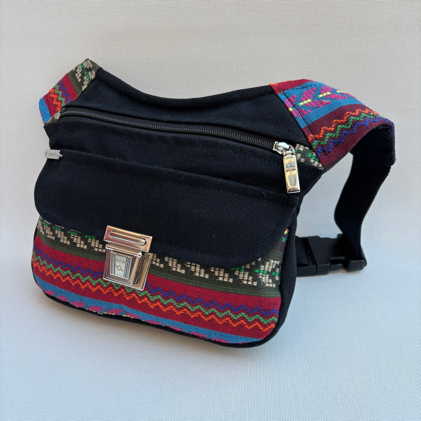 Riñonera "Special Etnical Black" + Bolsillo trasero · Pieza Única Núm. 16906