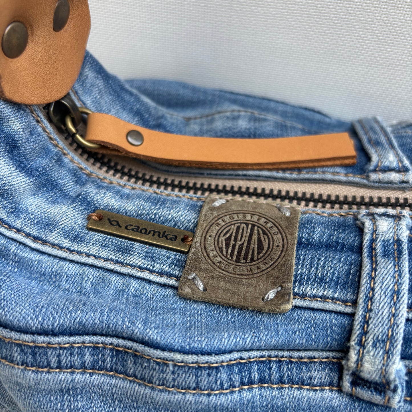 ♻️ Jeans Recycled ♻️ Einzelstück Nr. 11975