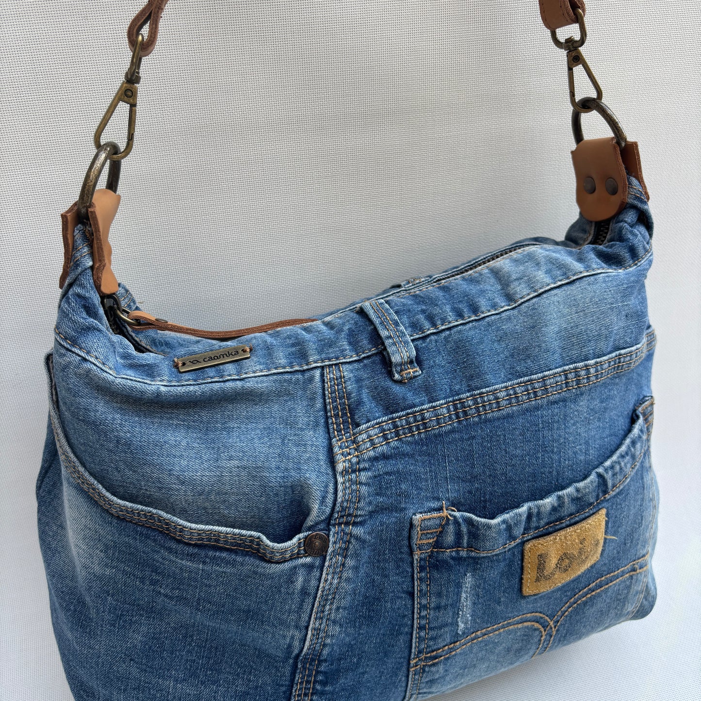 Bolso, bandolera vaquero · Multifunción · ♻️ Jeans Recycled ♻️ · Pieza Única Núm. 17748