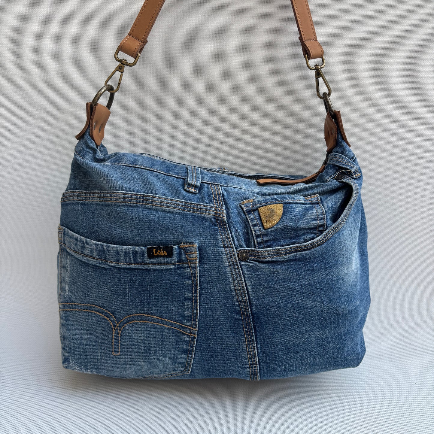 Bolso, bandolera vaquero · Multifunción · ♻️ Jeans Recycled ♻️ · Pieza Única Núm. 17748
