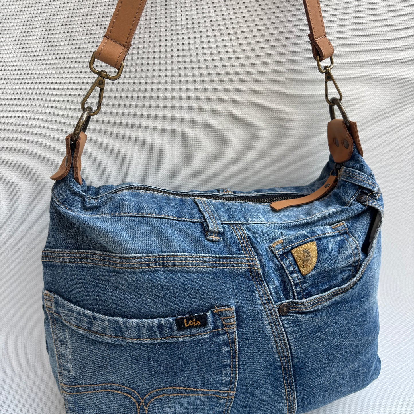 Bolso, bandolera vaquero · Multifunción · ♻️ Jeans Recycled ♻️ · Pieza Única Núm. 17748