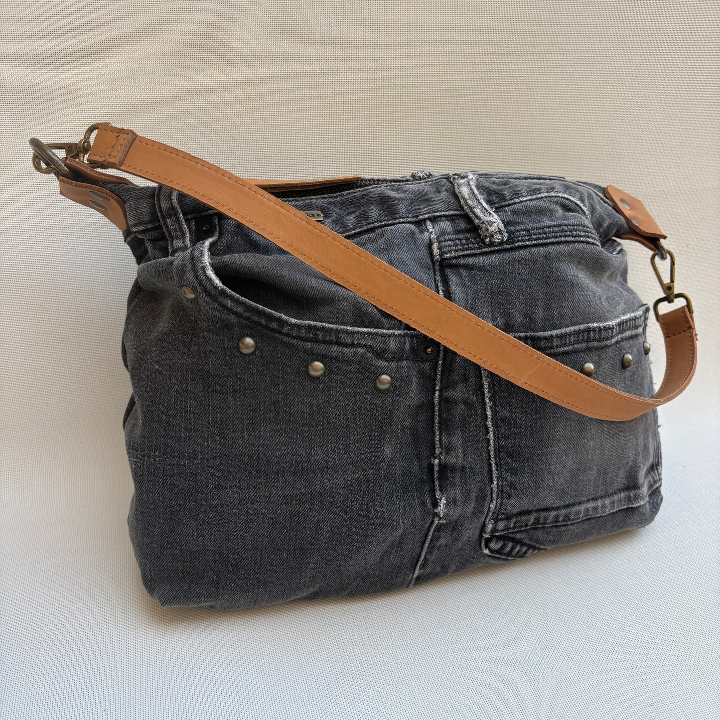 Bolso, bandolera vaquero · Multifunción · ♻️ Jeans Recycled ♻️ · Pieza Única Núm. 17751