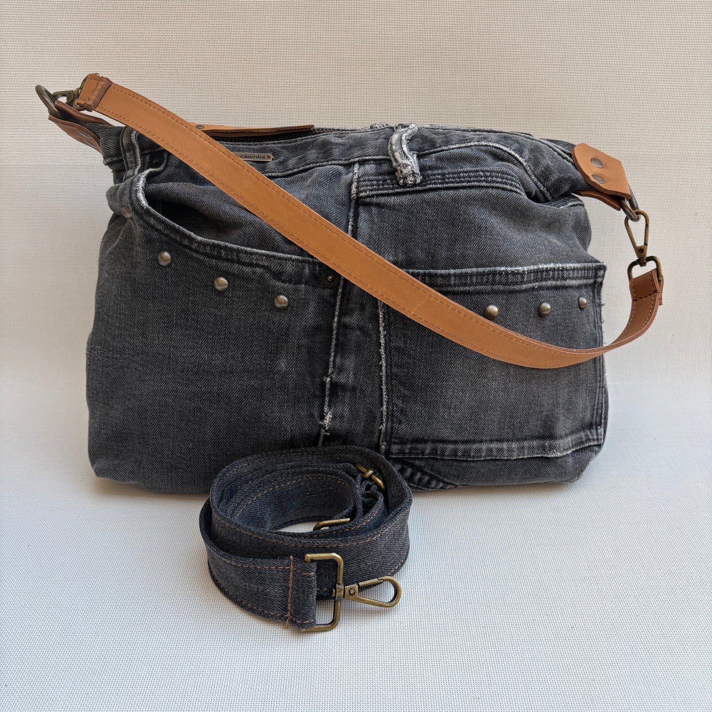 Bolso, bandolera vaquero · Multifunción · ♻️ Jeans Recycled ♻️ · Pieza Única Núm. 17751