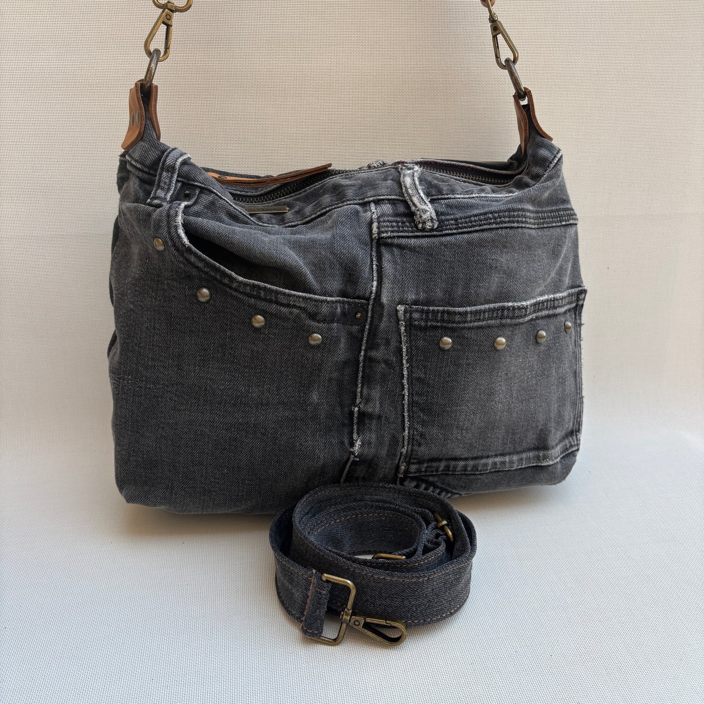 Bolso, bandolera vaquero · Multifunción · ♻️ Jeans Recycled ♻️ · Pieza Única Núm. 17751