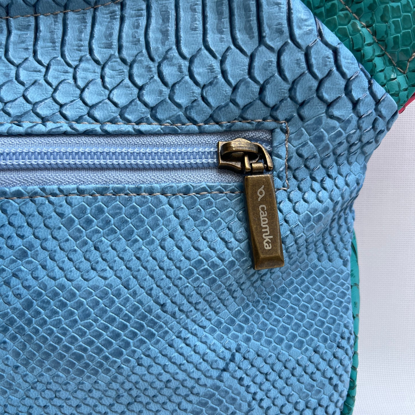 Special Elegant Dark Green + Back pocket · Vegan Leatherette · Unique Piece No. 13288