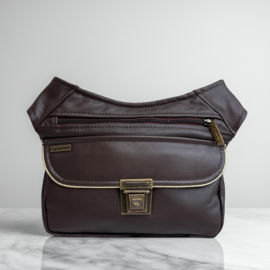 BioCuir Classic Black &amp; Silver BioCuir® Natural Leather Exclusive Piece No. 6678