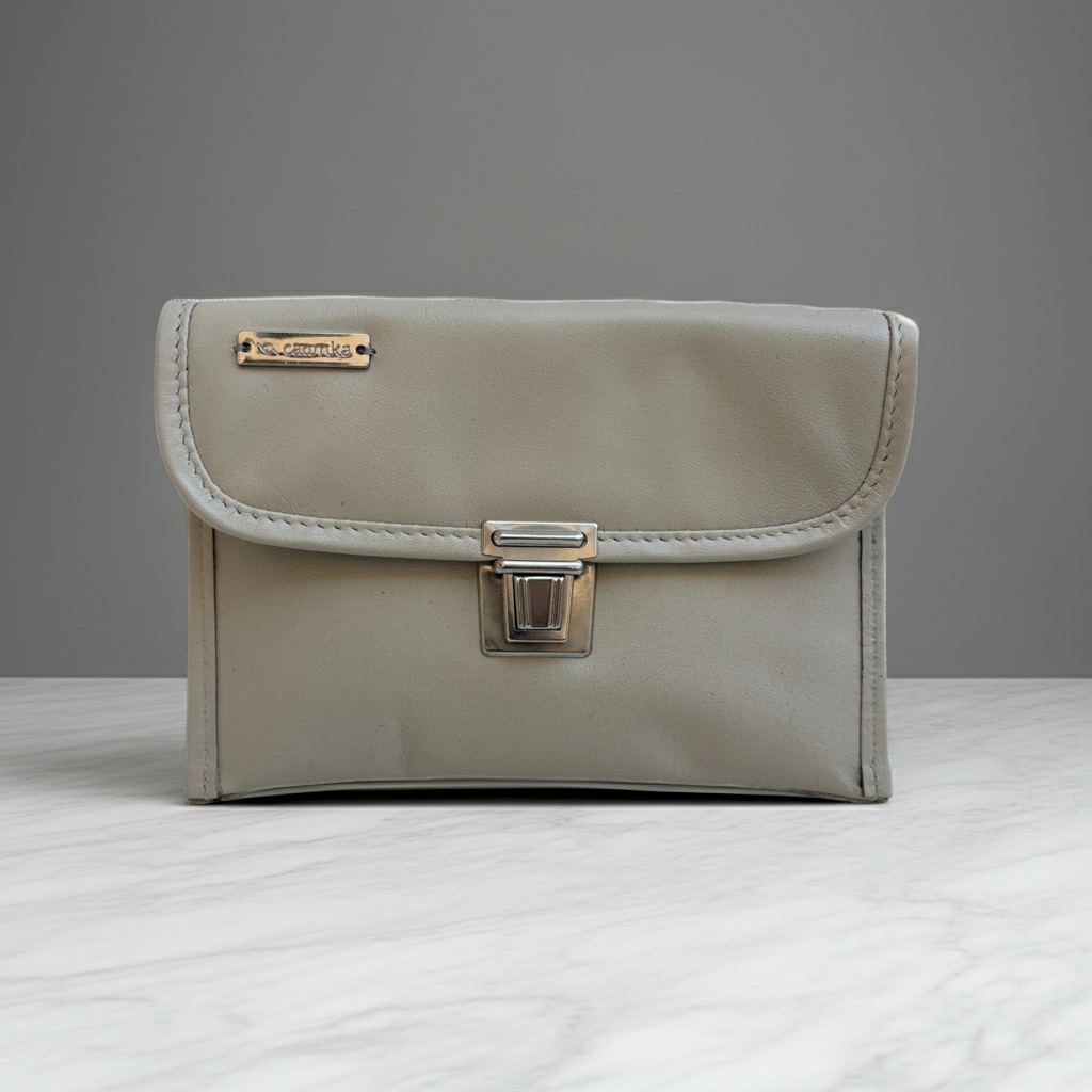 CAOMKA Flat Coin Purse Natural BioCuir® Leather Exclusive Piece No. 13177