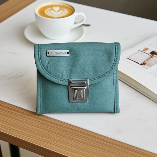 CAOMKA Coin Holder Natural BioCuir® Leather Exclusive Piece No. 12375