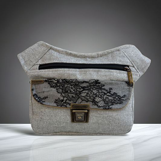 Riñonera "Elegant Party & Dots Top" + Bolsillo trasero · Pieza Única Núm. 19083