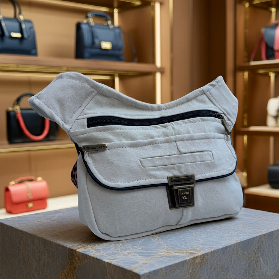 Riñonera ♻️ Jeans Recycled ♻️ + Bolsillo trasero con cremallera · Pieza Única Núm. 17827