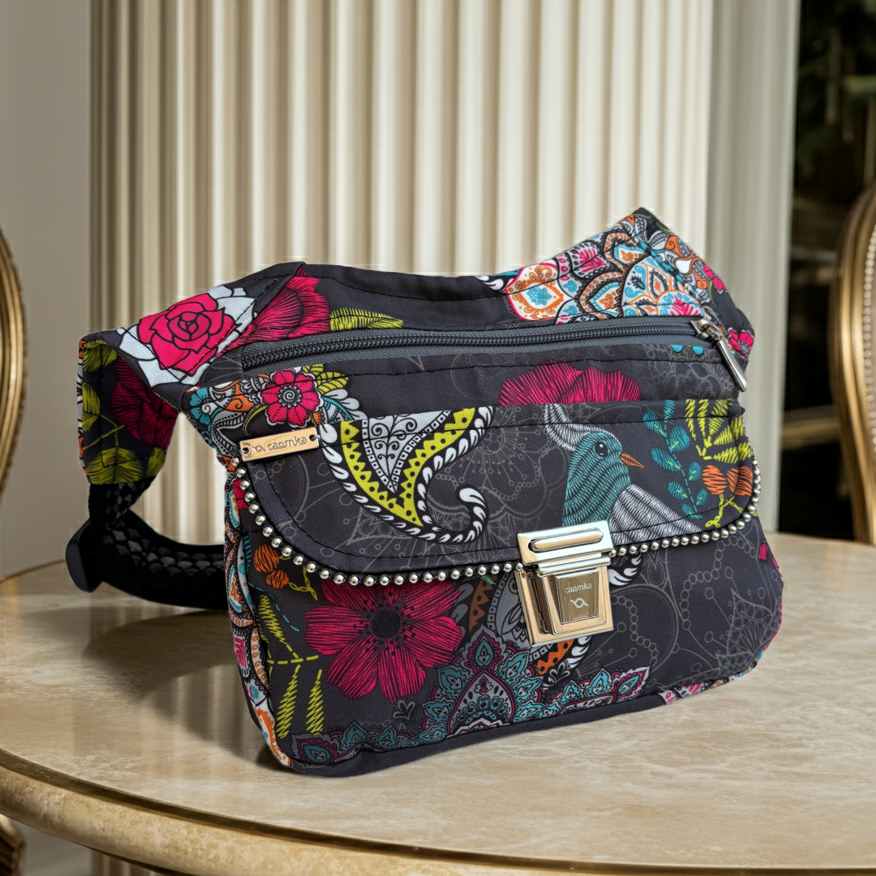 Riñonera "Special Birds & Mandalas Top" + Bolsillo trasero · Impermeable ·Pieza Única Núm. 18438