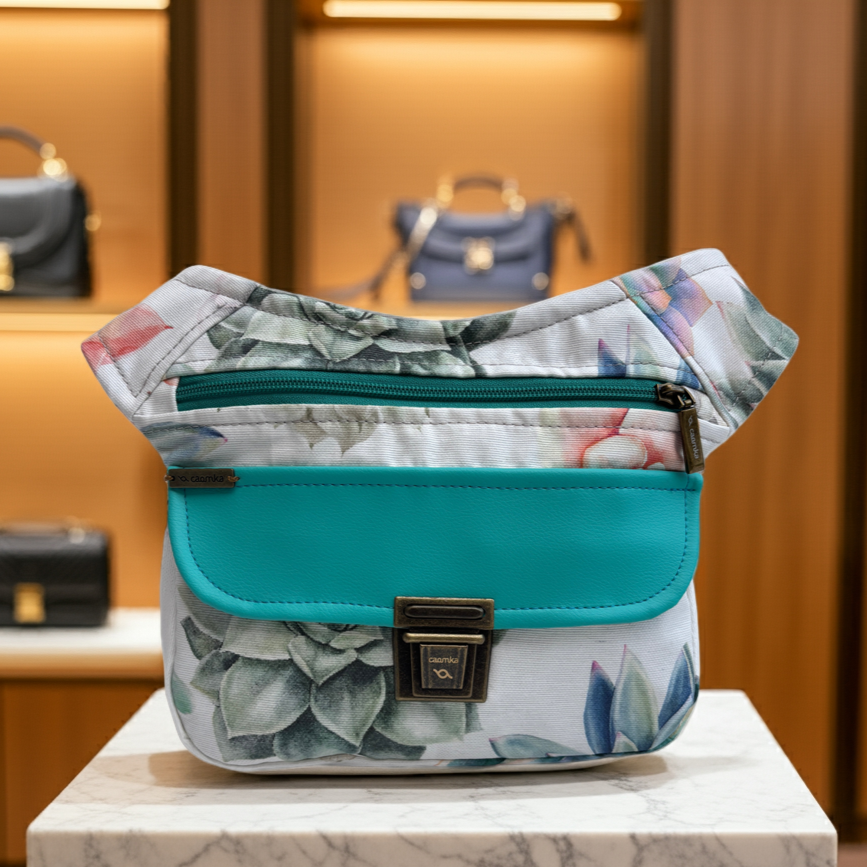 Riñonera "Elegant Cynara Top" + Bolsillo trasero · Impermeable · Pieza Única Núm. 17786