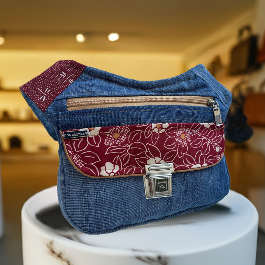 Riñonera "Japanese Top" ♻️ Jeans Recycled ♻️ · Pieza Única Núm. 17547