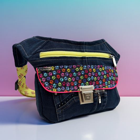Riñonera Original Special Top ♻️Jeans Recycled ♻️ + Bolsillo trasero con cremallera · Pieza Única Núm. 19505