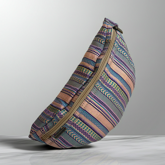 Riñonera - Bandolera Retrochic Mónica “Soft Ethnic Pink” · Pieza Única Núm. 19158