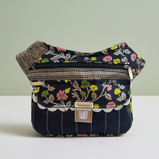 Riñonera "Elegant Luxury India Golden" + Bolsillo trasero · Pieza Única Núm. 19172