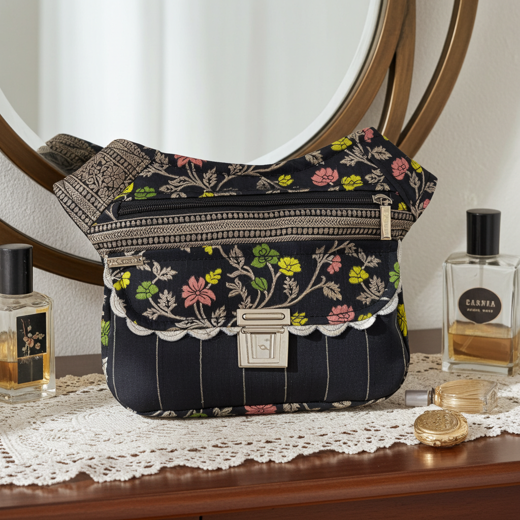 Riñonera "Elegant Luxury India Golden" + Bolsillo trasero · Pieza Única Núm. 19172