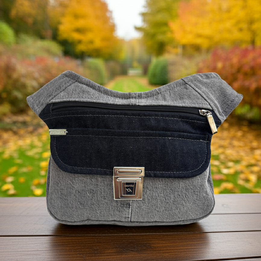 Riñonera "Special ♻️ Jeans Recycled ♻️  + Bolsillo trasero con cremallera · Pieza Única Núm. 17955