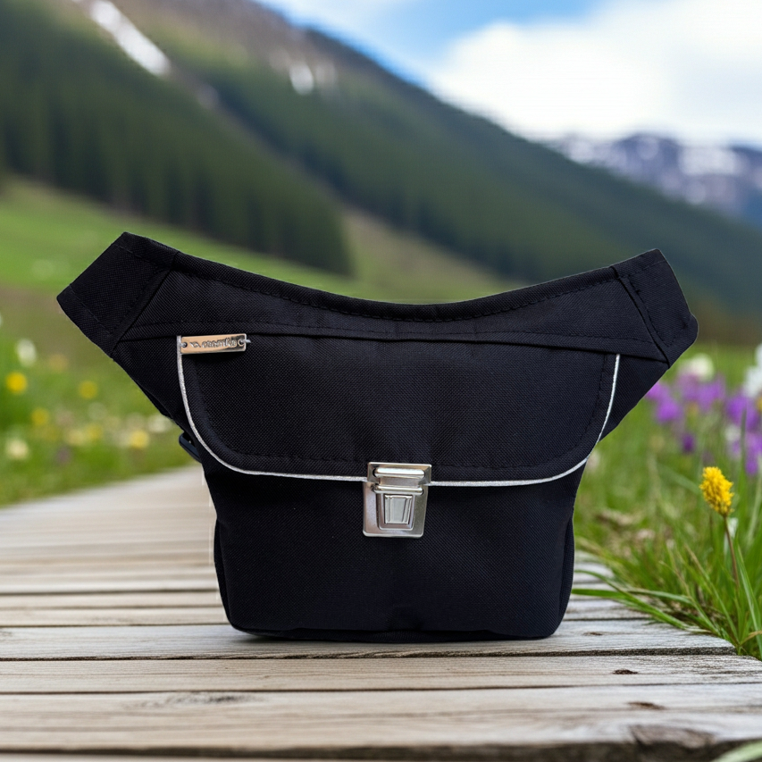 Riñonera Mini "Special Black" · Impermeable + Bolsillo trasero extra · Pieza Exclusiva Núm. 19273