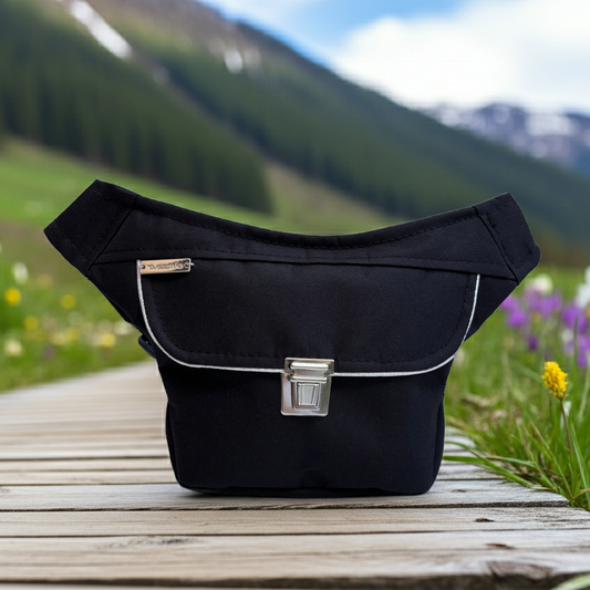 Riñonera Mini "Special Black" · Impermeable + Bolsillo trasero extra · Pieza Exclusiva Núm. 19273