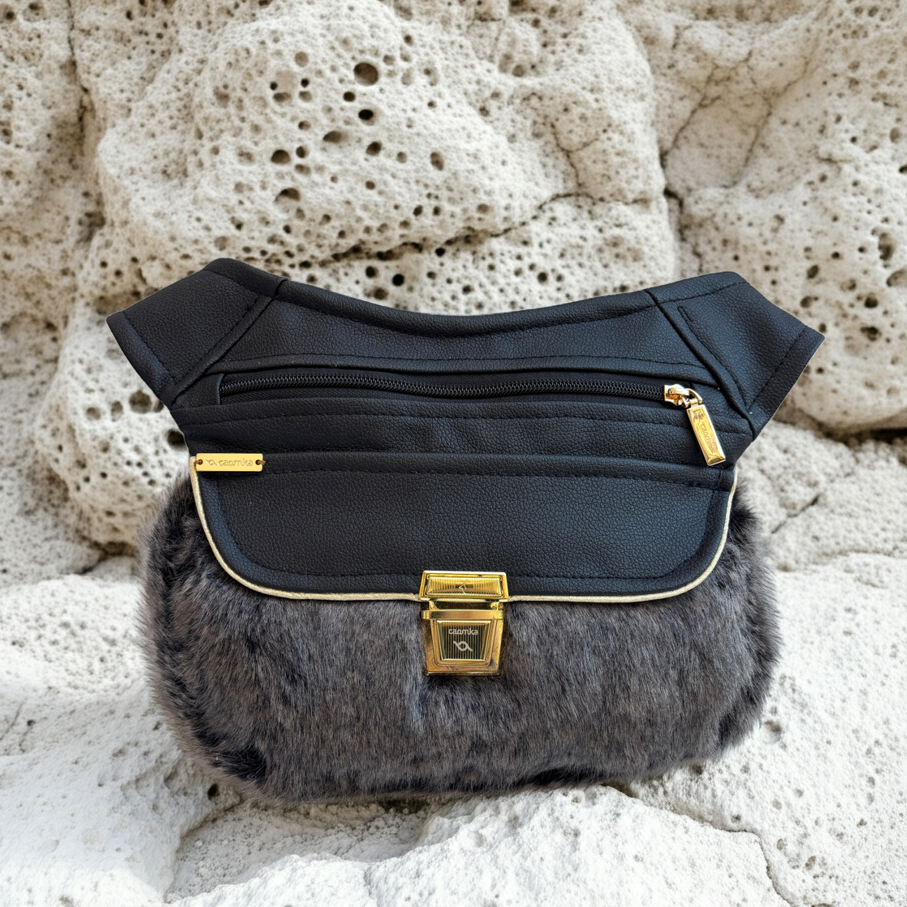 Riñonera "Elegant Luxury Cat Touch Top" · Polipiel · Pieza Única Núm. 18278