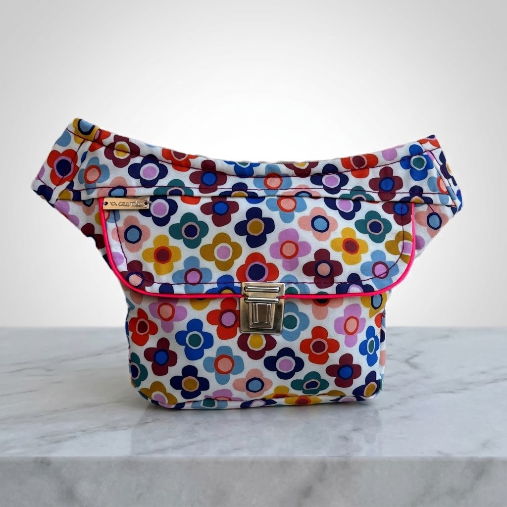 Riñonera Mini "Special Flowers" + Bolsillo trasero extra · Pieza Única Núm. 19594