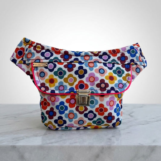 Riñonera Mini "Special Flowers" + Bolsillo trasero extra · Pieza Única Núm. 19594