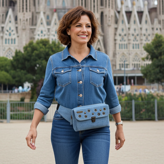 Riñonera Urban Premium · AZUL VAQUERO CLARO · Pieza Exclusiva Núm. 18059