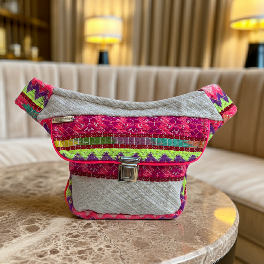 Riñonera Mini "Special Energy India" + Bolsillo trasero extra · Pieza Única Núm. 18415