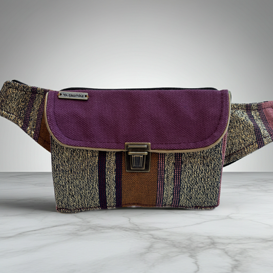 Riñonera Urban "Golden Mauve Lines" · Pieza Única Núm. 18992