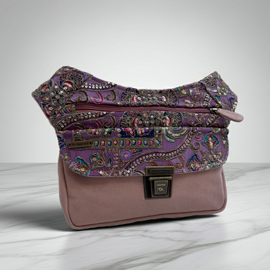 Riñonera "Elegant Indian Pink" + Bolsillo trasero · Pieza Única Núm. 19134