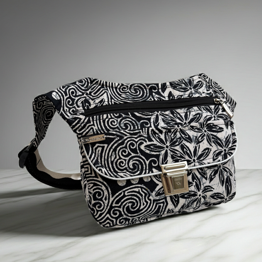 Riñonera "Elegant Fantasy Floral Top" + Bolsillo trasero · Pieza Única Núm. 18772