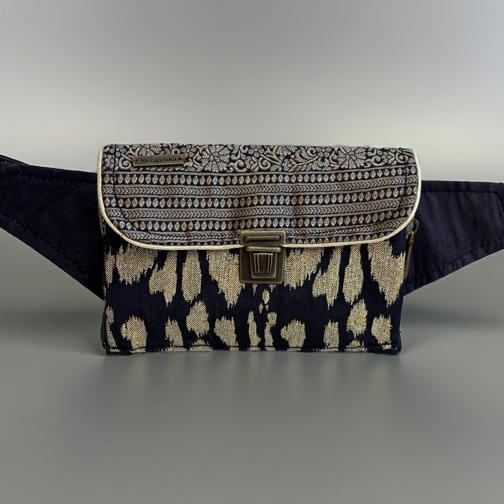 Riñonera Urban "Elegant Luxury India Golden" · Pieza Única Núm. 19173