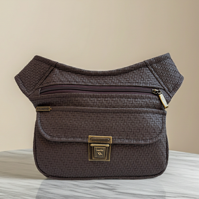 Riñonera "Elegant Brown" · Polipiel · Pieza única Núm. 18314