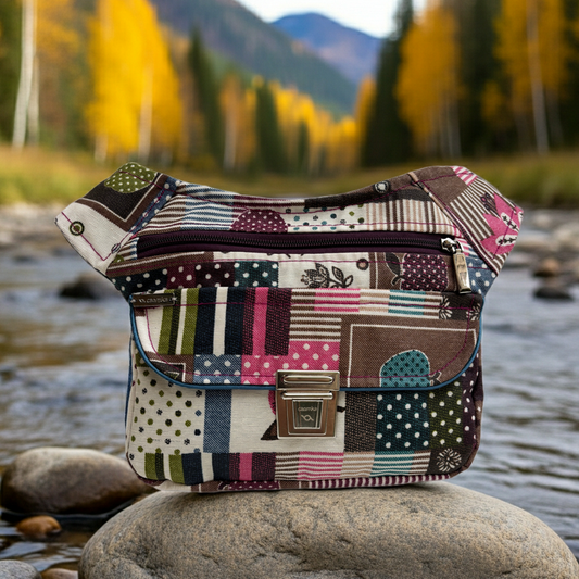 Riñonera Impermeable "Special Patchwork Top" + Bolsillo trasero · Pieza Única Núm. 19307