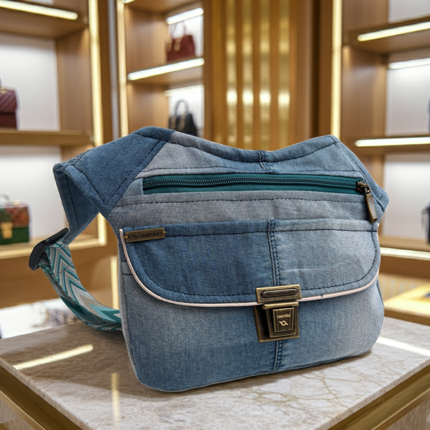Riñonera "Jeans Top" ♻️ Jeans Recycled ♻️ · Pieza Única Núm. 17770