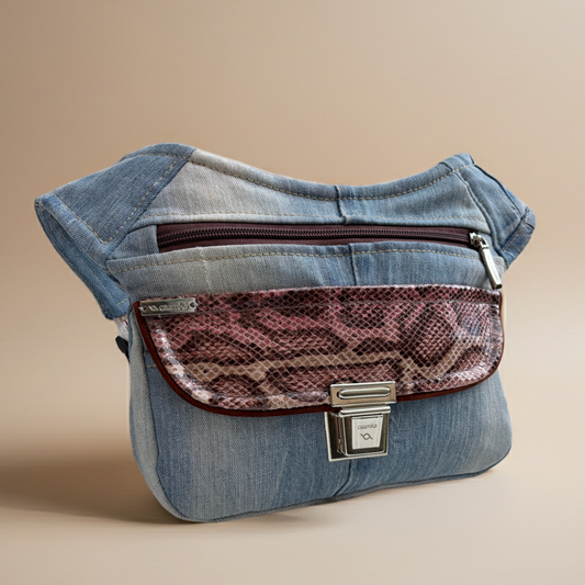 Riñonera "Special ♻️ Jeans Recycled ♻️ Top + Bolsillo trasero con cremallera · Pieza Única Núm. 18630