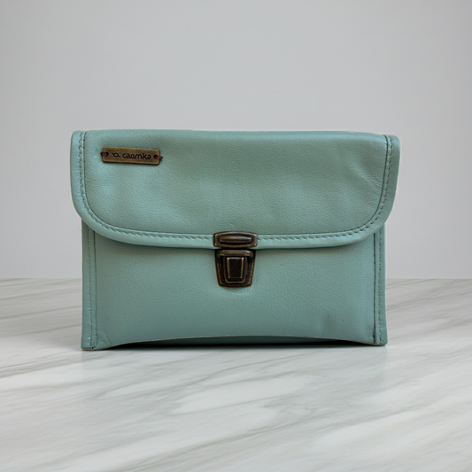CAOMKA Flat Coin Purse Natural BioCuir® Leather Exclusive Piece No. 13177