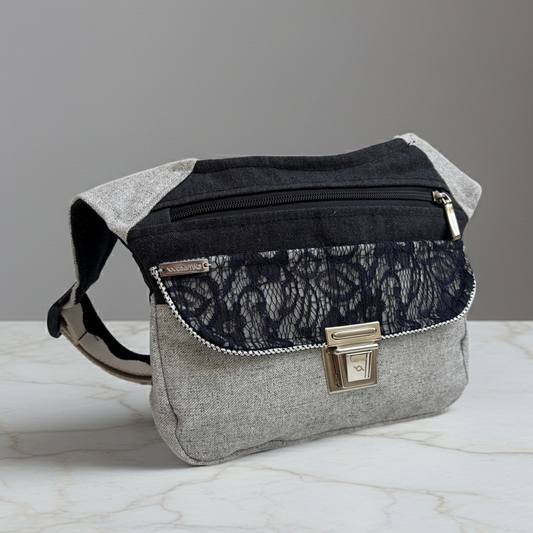 Riñonera “Elegant Gray Top” · Pieza Única Núm. 18956