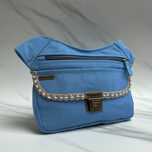 Riñonera "Special Blue Jeans Elegant" + Bolsillo trasero · Pieza Única Núm. 19163