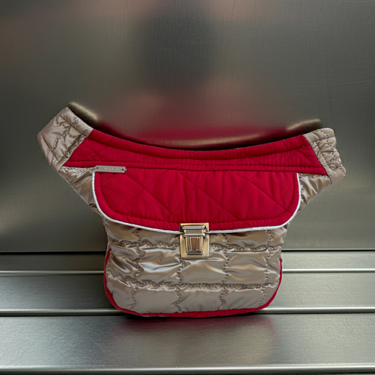 Riñonera Mini "Special Soft & Red" + Bolsillo trasero extra · Pieza Única Núm. 19245