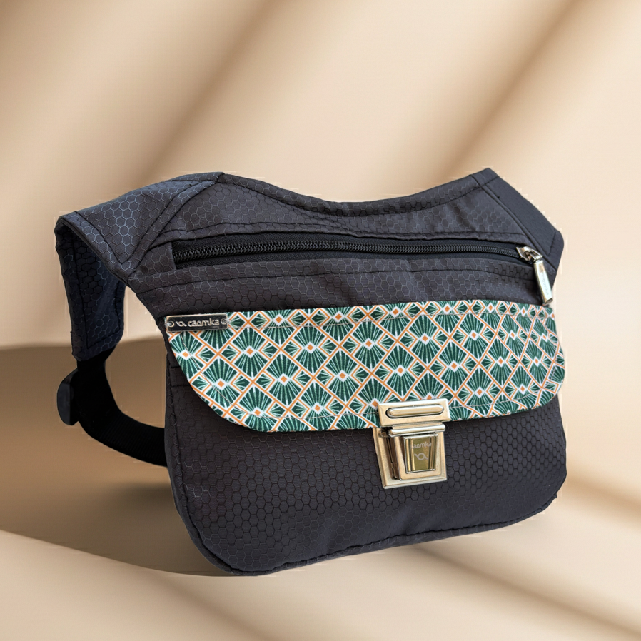 Riñonera "Special Japanese Waves" + Bolsillo trasero · Impermeable · Pieza Única Núm. 18554