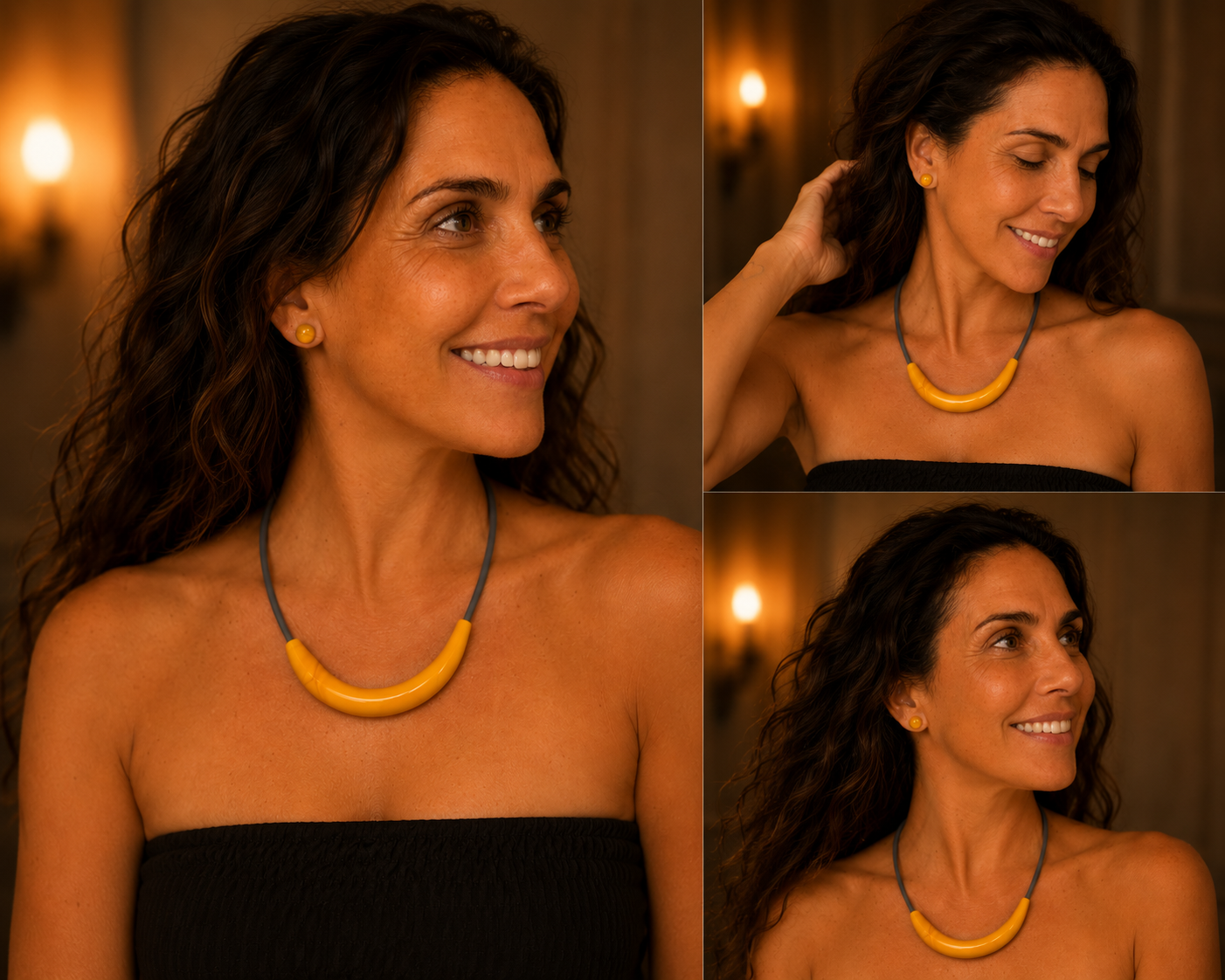 Conjunto Aurea · Jolly Venezia × Caomka · Color: Dorado Ámbar
