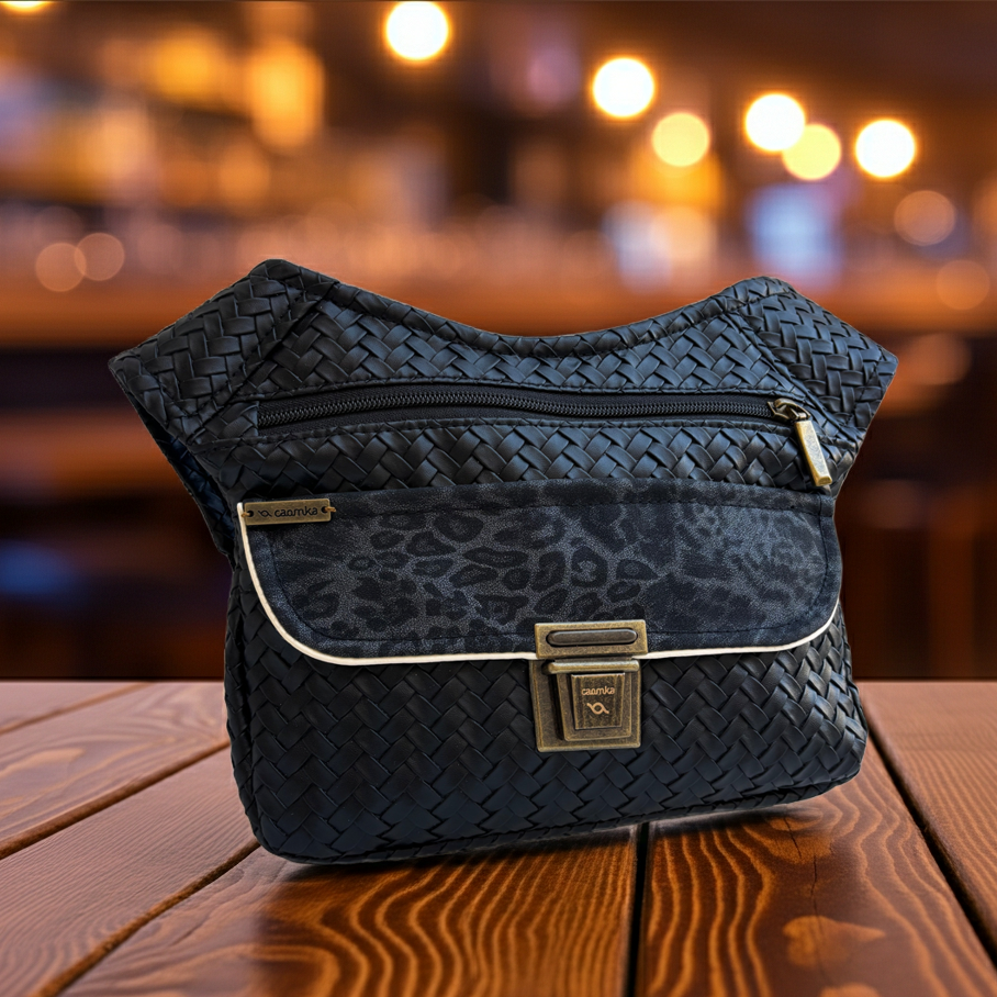 Riñonera "Special Elegant Black Top" · Polipiel + Bolsillo trasero · Pieza Única Núm. 19320