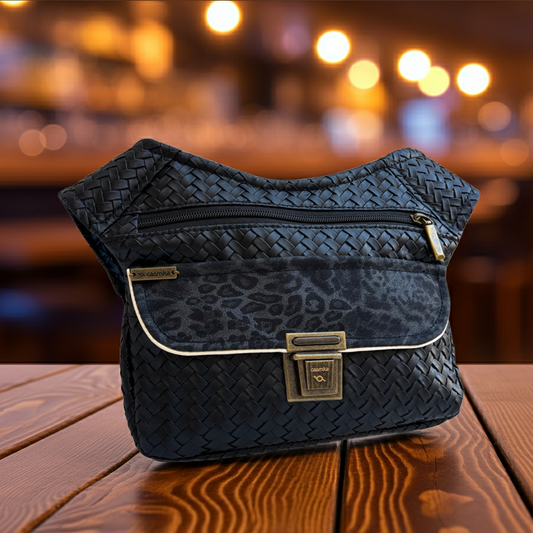 Riñonera "Special Elegant Black Top" · Polipiel + Bolsillo trasero · Pieza Única Núm. 19320