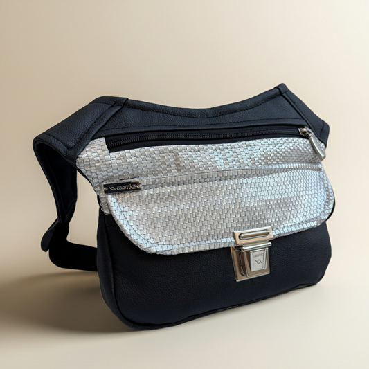 Riñonera "Special Black & Silver" · Polipiel · Pieza Única Núm. 18560