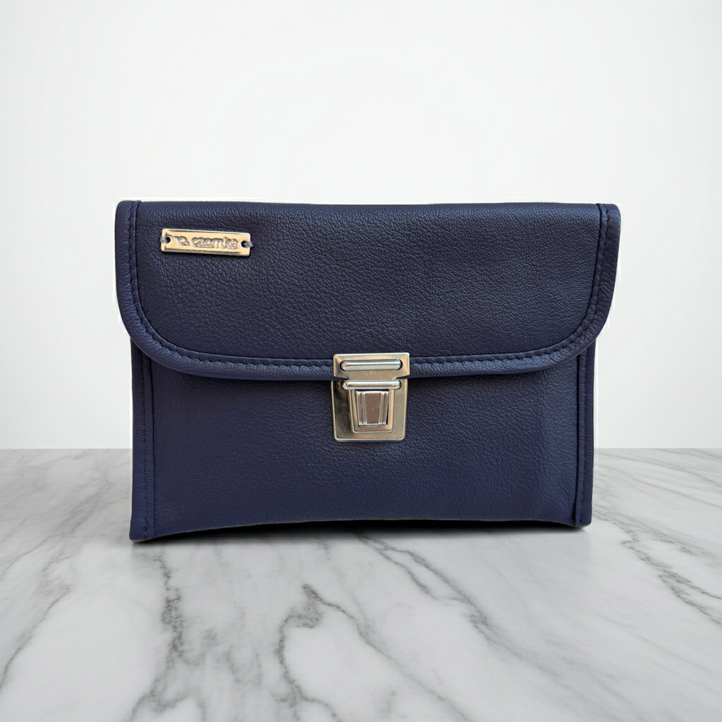 CAOMKA Flat Coin Purse Natural BioCuir® Leather Exclusive Piece No. 13177