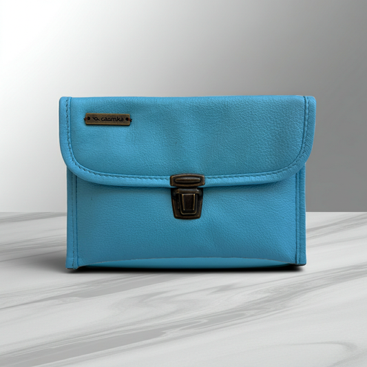 CAOMKA Flat Coin Purse Natural BioCuir® Leather Exclusive Piece No. 13177