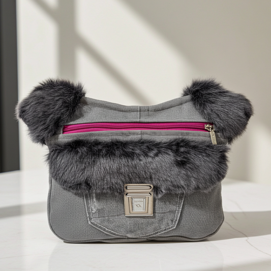 Riñonera ♻️ Jeans Recycled Top ♻️ + Bolsillo trasero con cremallera · Pieza Única Núm. 18333