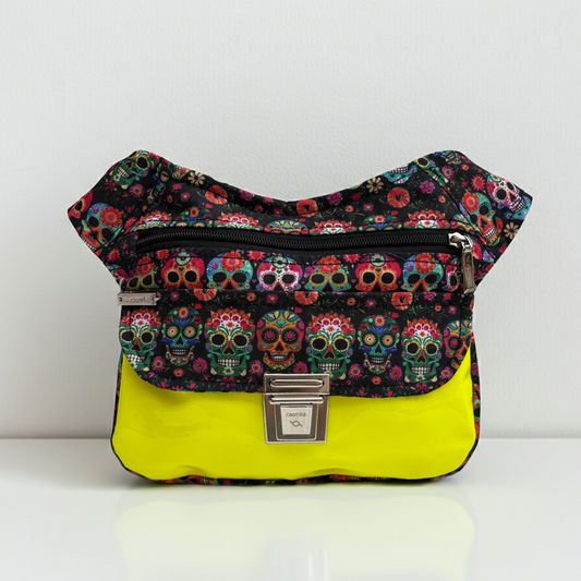 Riñonera "Special Mexican Skulls" + Bolsillo trasero · Pieza Única Núm. 19351